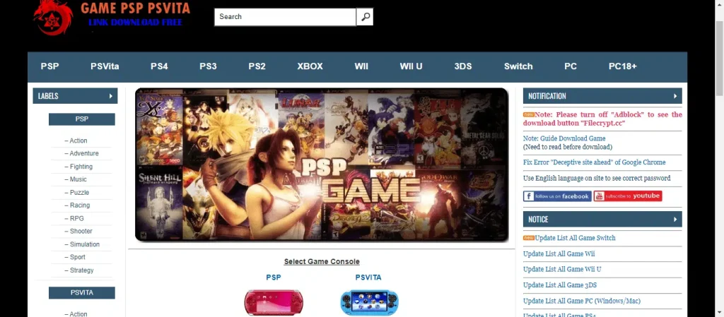 DownloadGamePSP